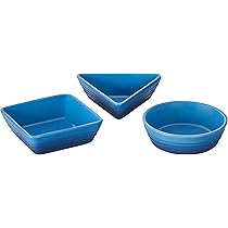 Amazon.com: Le Creuset Stoneware Set of 3 Tapas Dishes, Marseille